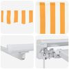 vidaXL Armaz&oacute;n de toldo manual con LEDs Amarillo y 3,5 x 2 m