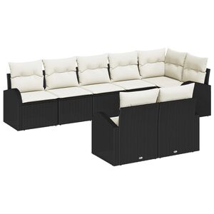 vidaXL Conjunto de sof&aacute; de jard&iacute;n 8 pcs rat&aacute;n sint&eacute;tico