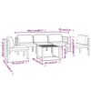 vidaXL Set muebles de jardín 6 pzas y cojines aluminio gris antracita