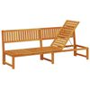 vidaXL Tumbona Aceite Natural 200 x 57 x 75cm Madera maciza de Acacia