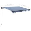 vidaXL Toldo manual retr&aacute;ctil con LED azul y blanco 300x250 cm