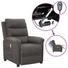 vidaXL Sill&oacute;n de masaje el&eacute;ctrico tela gris oscuro