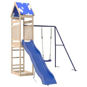 vidaXL Parque infantil de exterior de madera maciza de pino