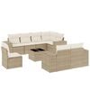 vidaXL Set de sofás de jardín 9 pzas con cojines ratán sintético beige