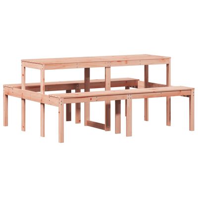 vidaXL Mesa de pícnic madera maciza Douglas 160x134x75 cm