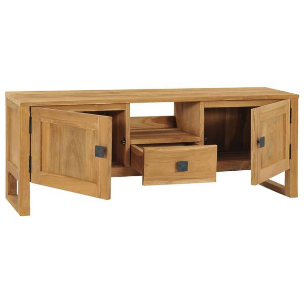 vidaXL Mueble para TV de madera maciza de teca 120x32x45 cm