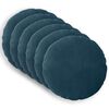 vidaXL Coj&iacute;n con almohada HEERLEN 6 uds. Azul Terciopelo