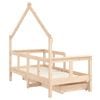 vidaXL Estructura de cama para ni&ntilde;os con cajones madera pino 70x140 cm
