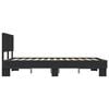 vidaXL Estructura de cama madera de ingenier&iacute;a y metal negro 140x190cm