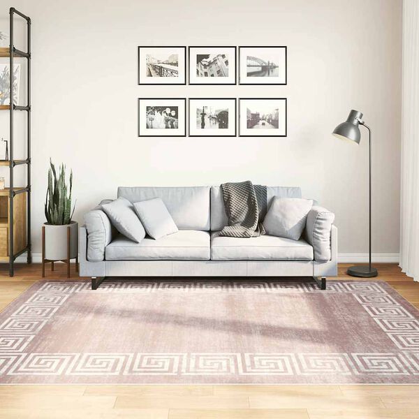 vidaXL Alfombra lavable antideslizante beige 160x230 cm