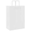 vidaXL Bolsas de papel con asas 250 uds blanca 32x17x44 cm