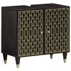 vidaXL Armario de lavabo para ba&ntilde;o madera maciza de mango 62x33x58 cm