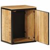 vidaXL Mueble de ba&ntilde;o madera maciza de mango y hierro 40x30x50 cm
