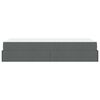 vidaXL Estructura de cama con colch&oacute;n 2 pcs Gris Tenue tela