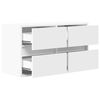 vidaXL Mueble de TV de pared con luces LED blanco 80x31x45 cm