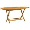 vidaXL Mesa jard&iacute;n plegable 160x85x75 cm madera maciza de eucalipto