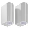 vidaXL L&aacute;mparas de pared de exterior luz superior e inferior 2 unidades