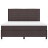 vidaXL Cama tipo Box Spring con LED Marr&oacute;n oscuro 180 x 200 cm tela