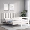 vidaXL Estructura de cama sin colchón madera de pino blanca 140x190 cm