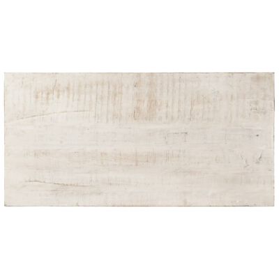 vidaXL Mesa de comedor madera maciza de mango blanca 120x60x76 cm