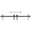 vidaXL Kit de puerta corredera de armario acero carbono 91 cm