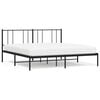 vidaXL Estructura cama sin colch&oacute;n con cabecero metal negro 193x203 cm