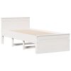 vidaXL Cama con cabecero sin colch&oacute;n madera maciza blanca 90x200 cm