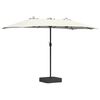vidaXL Sombrilla de jard&iacute;n Arena 385 x 209 x 244 cm Poli&eacute;ster y Acero