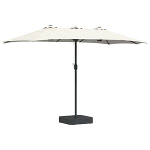 vidaXL Sombrilla de jard&iacute;n Arena 385 x 209 x 244 cm Poli&eacute;ster y Acero