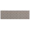 vidaXL Alfombra de cocina Diamantes grises y blancos 150 x 45 cm
