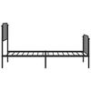 vidaXL Estructura cama sin colch&oacute;n con estribo metal negro 90x200 cm