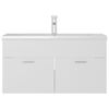 vidaXL Mueble con lavabo madera de ingenier&iacute;a blanco