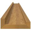 vidaXL Estante de pared con estante 4 pcs Beige 115 x 9 x 3 cm
