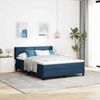 vidaXL Cama tipo Box Spring con colch&oacute;n Azul 190 x 140 cm tela