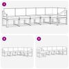 vidaXL Conjunto de sof&aacute;s de exterior 6 pcs Natural y Antracita