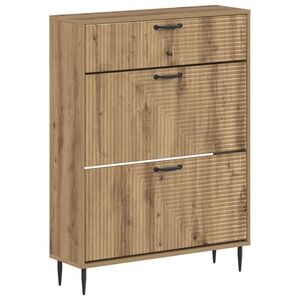 vidaXL Armario Zapatero HAARLEM 78 x 24 x 103 cm Madera de ingenier&iacute;a