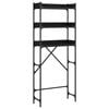 vidaXL Estanter&iacute;a para lavadora madera ingenier&iacute;a negra 67x25x163 cm