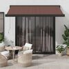 vidaXL Toldo retráctil automático marrón 350x250 cm