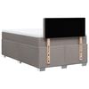 vidaXL Cama box spring con colch&oacute;n tela gris taupe 120x200 cm