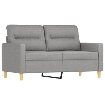 vidaXL Juego de sofás con cojines 4 piezas tela gris claro