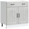 vidaXL Mueble bajo de cocina Lucca madera contrachapada gris cemento