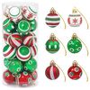 vidaXL Juego de bolas navide&ntilde;as 72 uds. Rojo, blanco y verde &Oslash; 3 cm