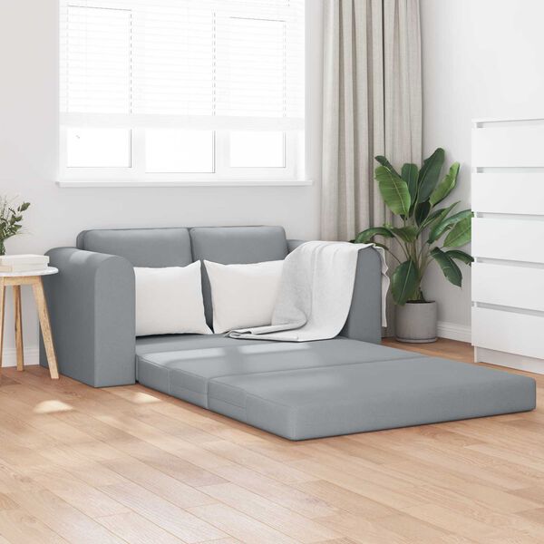 vidaXL Sof&aacute; cama 60cm Gris Claro tela