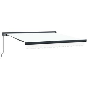 vidaXL Toldo retr&aacute;ctil Blanco 300 x 250 cm Lona y Aluminio