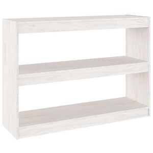vidaXL Estanter&iacute;a/divisor de espacios madera pino blanco 100x30x71,5 cm