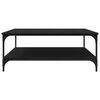 vidaXL Mesa de Caf&eacute; Roble negro 100 x 100 x 40 cm Madera contrachapada