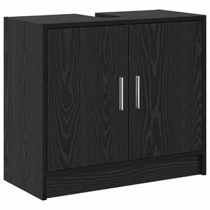 vidaXL Gabinete de Ba&ntilde;o con almacenamiento Roble Negro 63 x 29 x 55 cm
