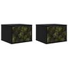 vidaXL Mesita de noche de pared ELBURG 2 uds. Roble Negro