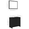 vidaXL Juego de muebles de ba&ntilde;o 3 pzas madera de ingenier&iacute;a negro