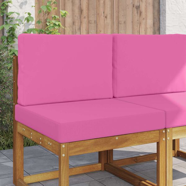 vidaXL Coj&iacute;n para sof&aacute; de exterior 2 pcs Rosa Poli&eacute;ster